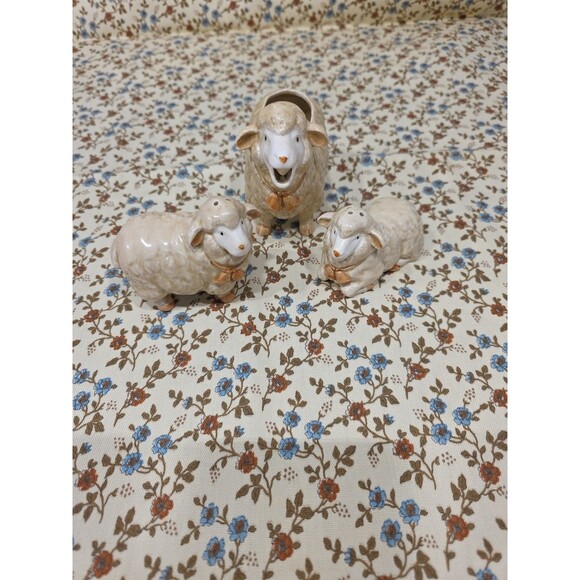 Otagiri Other - OTAGIRI Sheep Lamb Salt And Pepper Shaker Set Vintage 1983 Stickers NO STOPPERS